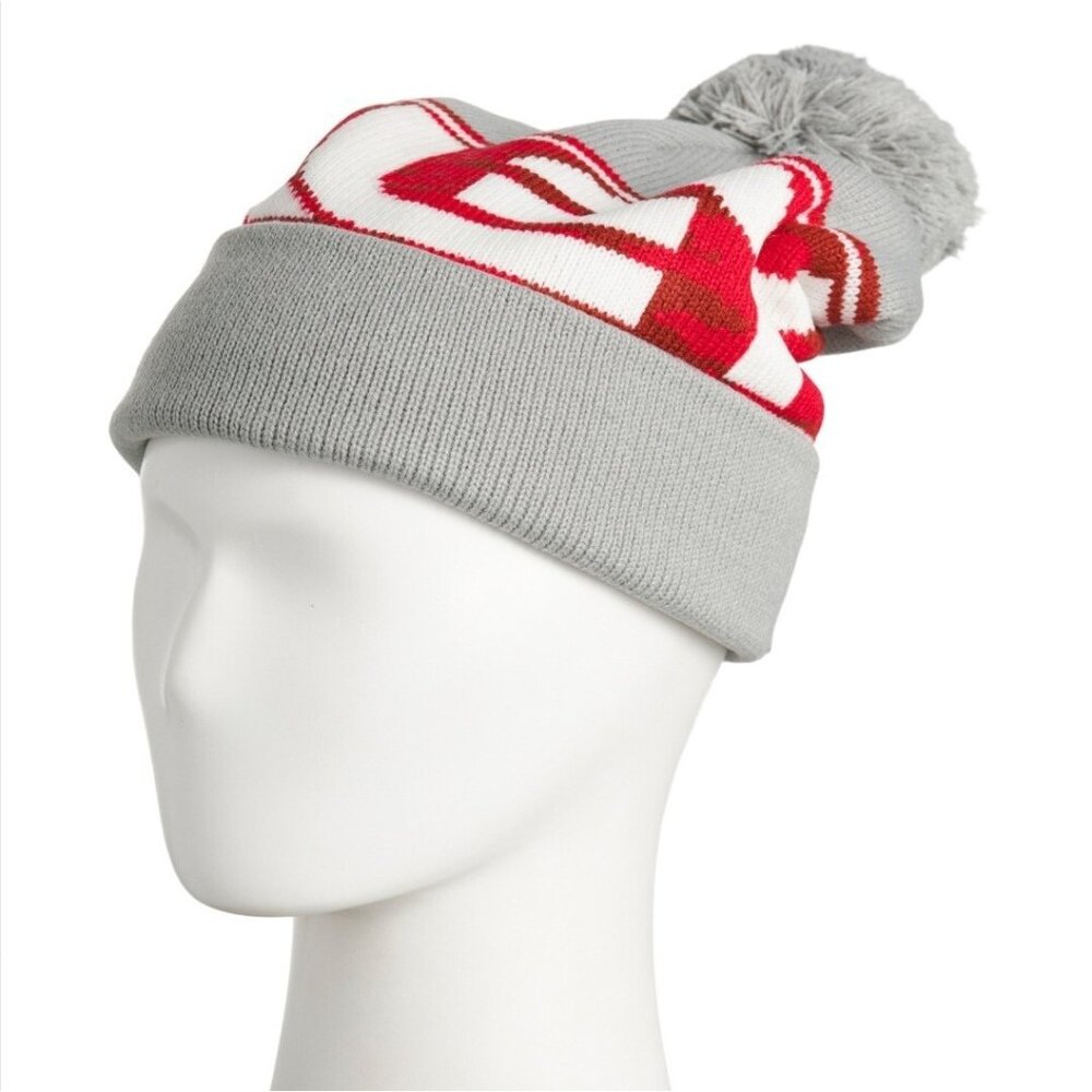 NEW Oakley Pom Beanie Wanderlust Grey/Red Snowboarding Winter Snowboard Hat
